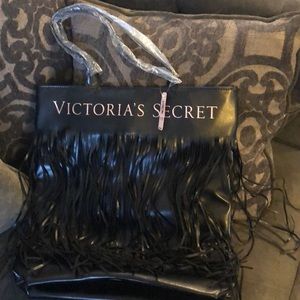 Faux leather Victoria Secret fringe purse